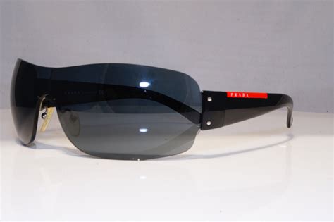 prada sunglasses mens black sps07f 1ab-1a1|PRADA Rimless Sunglasses SPS 07F Black .